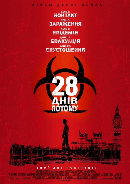 постер 28 днів потому / 28 days later (2002)