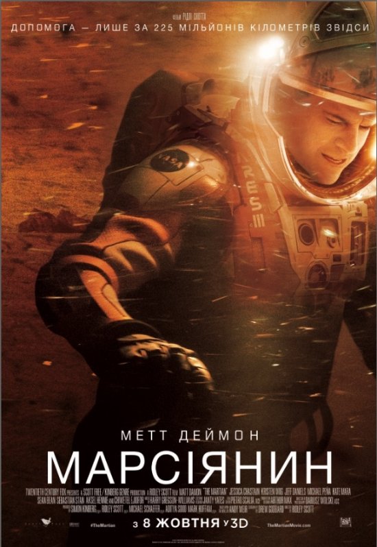 постер Марсіянин / The Martian (2015)