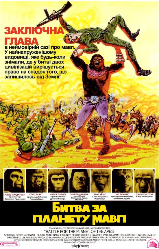 постер Планета Мавп. Пенталогія / Planet of the Apes. Pentalogy (1968-1973)