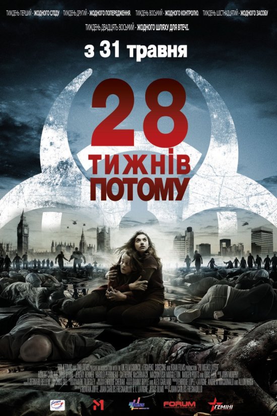 постер 28 тижнів потому / 28 weeks later (2007)