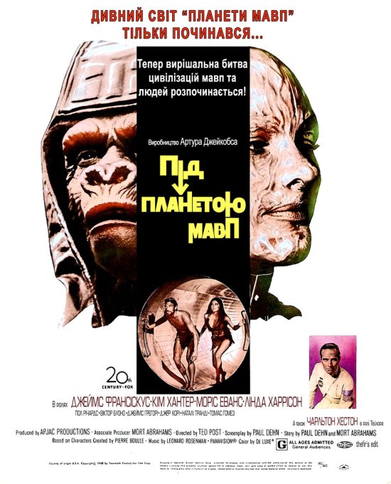 постер Під планетою Мавп / Beneath the Planet of the Apes (1970)