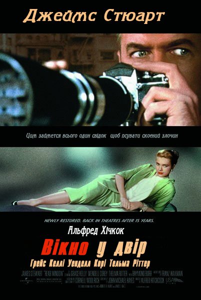 постер Вікно у двір / Rear Window (1954)